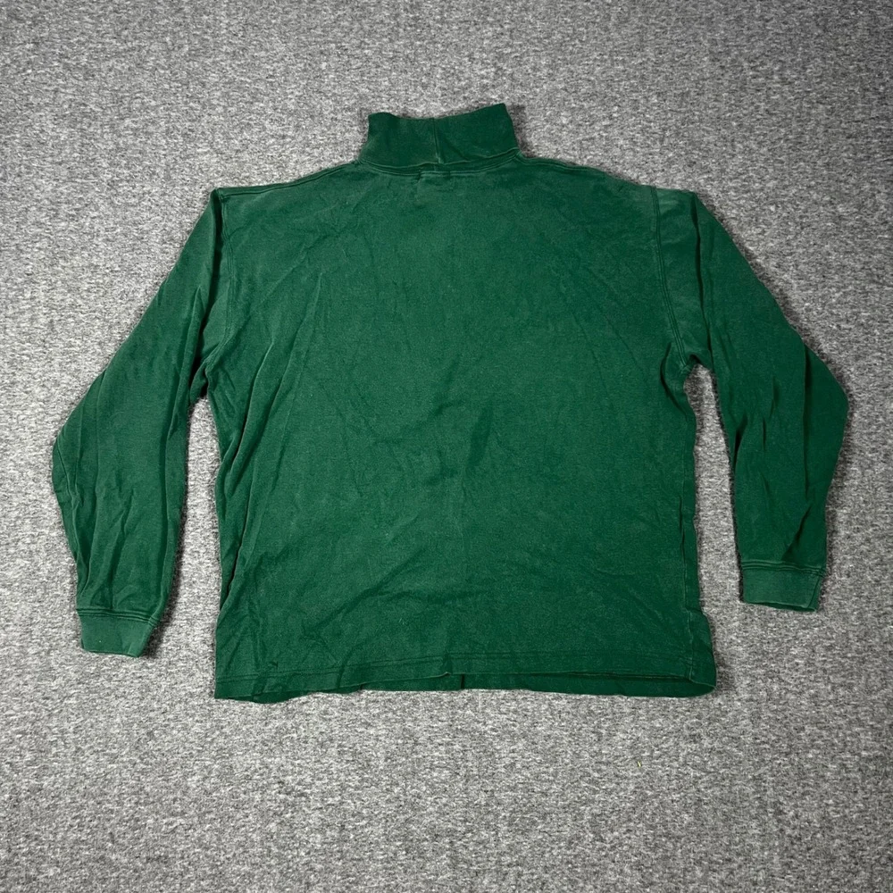 Vintage J. Crew Oarsman Turtleneck Long Sleeve Shirt Men's Large Green Preppy